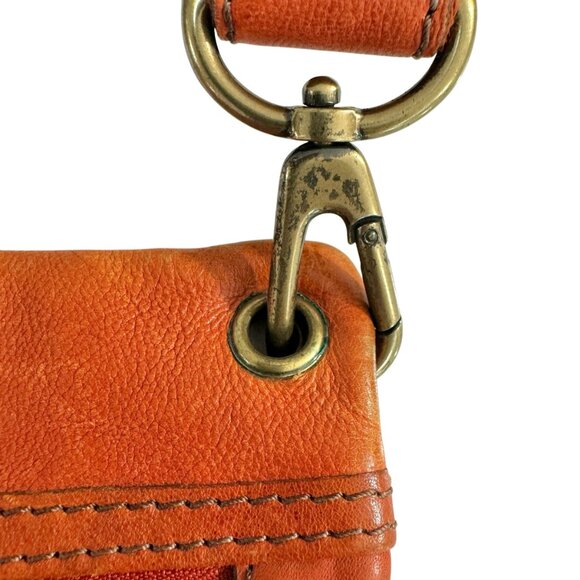 Vintage Fossil Crossbody Bag Burnt Orange Leather Shoulder Purse  Women’s Medium - Picture 8 of 12
